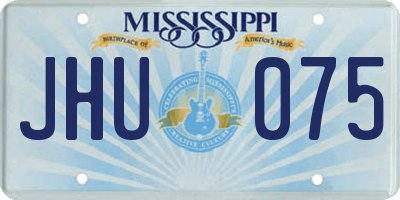 MS license plate JHU075