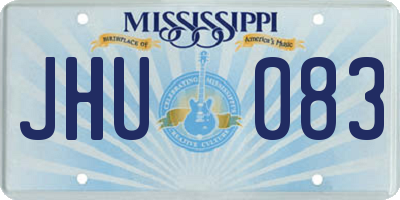 MS license plate JHU083