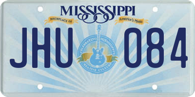 MS license plate JHU084