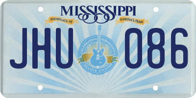 MS license plate JHU086
