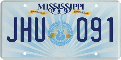 MS license plate JHU091