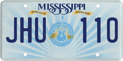 MS license plate JHU110