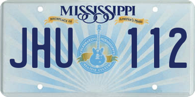 MS license plate JHU112