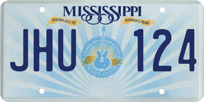 MS license plate JHU124
