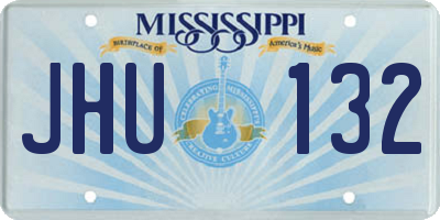 MS license plate JHU132
