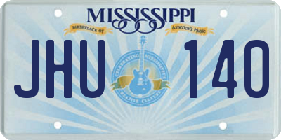 MS license plate JHU140