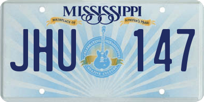 MS license plate JHU147