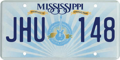 MS license plate JHU148