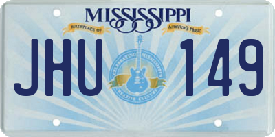 MS license plate JHU149