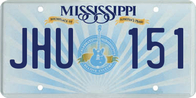 MS license plate JHU151