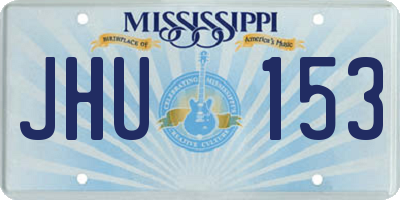 MS license plate JHU153