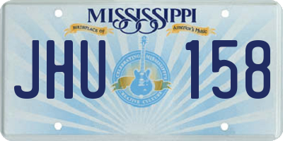 MS license plate JHU158