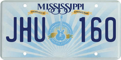 MS license plate JHU160