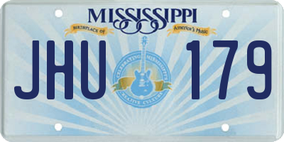 MS license plate JHU179