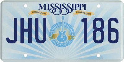 MS license plate JHU186