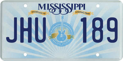 MS license plate JHU189