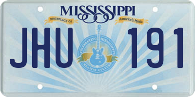 MS license plate JHU191