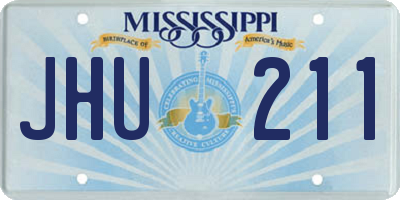 MS license plate JHU211