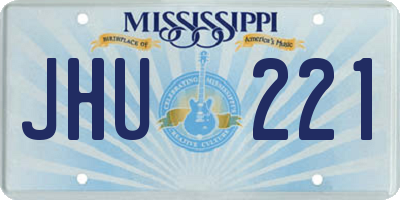 MS license plate JHU221