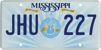 MS license plate JHU227