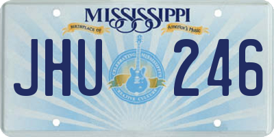 MS license plate JHU246