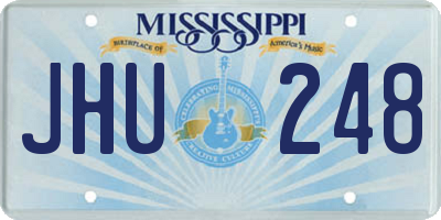 MS license plate JHU248