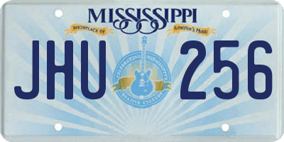 MS license plate JHU256