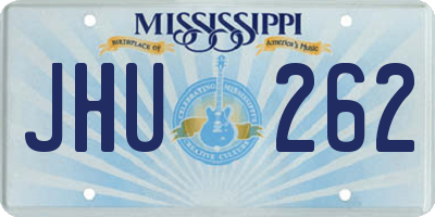 MS license plate JHU262