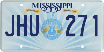 MS license plate JHU271