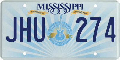 MS license plate JHU274