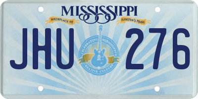 MS license plate JHU276