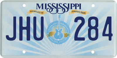 MS license plate JHU284
