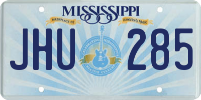 MS license plate JHU285