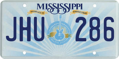 MS license plate JHU286