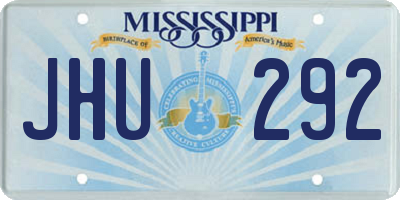 MS license plate JHU292