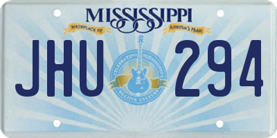 MS license plate JHU294