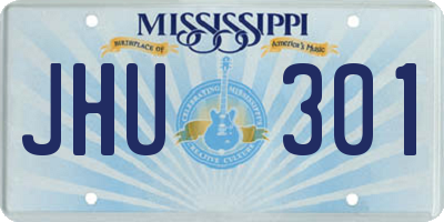 MS license plate JHU301