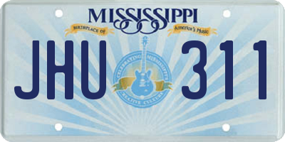 MS license plate JHU311
