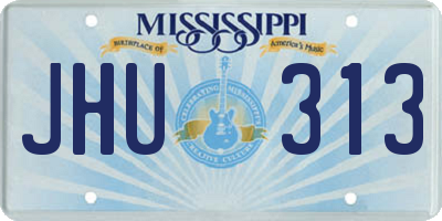 MS license plate JHU313