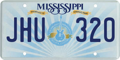 MS license plate JHU320