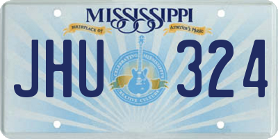 MS license plate JHU324