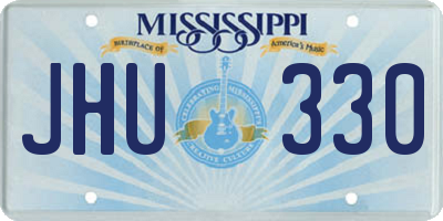 MS license plate JHU330