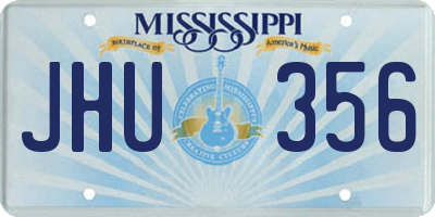 MS license plate JHU356