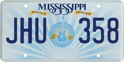 MS license plate JHU358