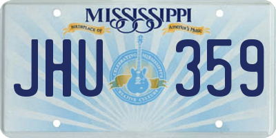 MS license plate JHU359