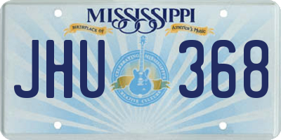 MS license plate JHU368