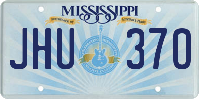 MS license plate JHU370