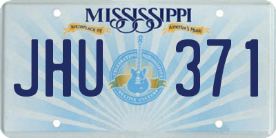 MS license plate JHU371