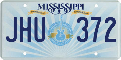 MS license plate JHU372