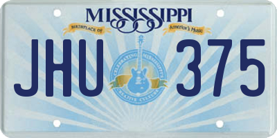 MS license plate JHU375